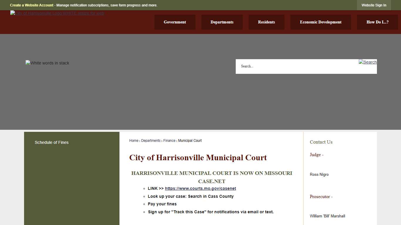 City of Harrisonville Municipal Court | Harrisonville, MO - Official Website