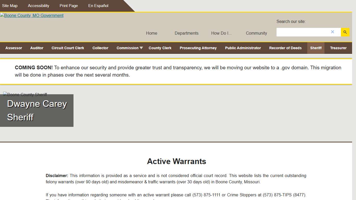 Active Warrants